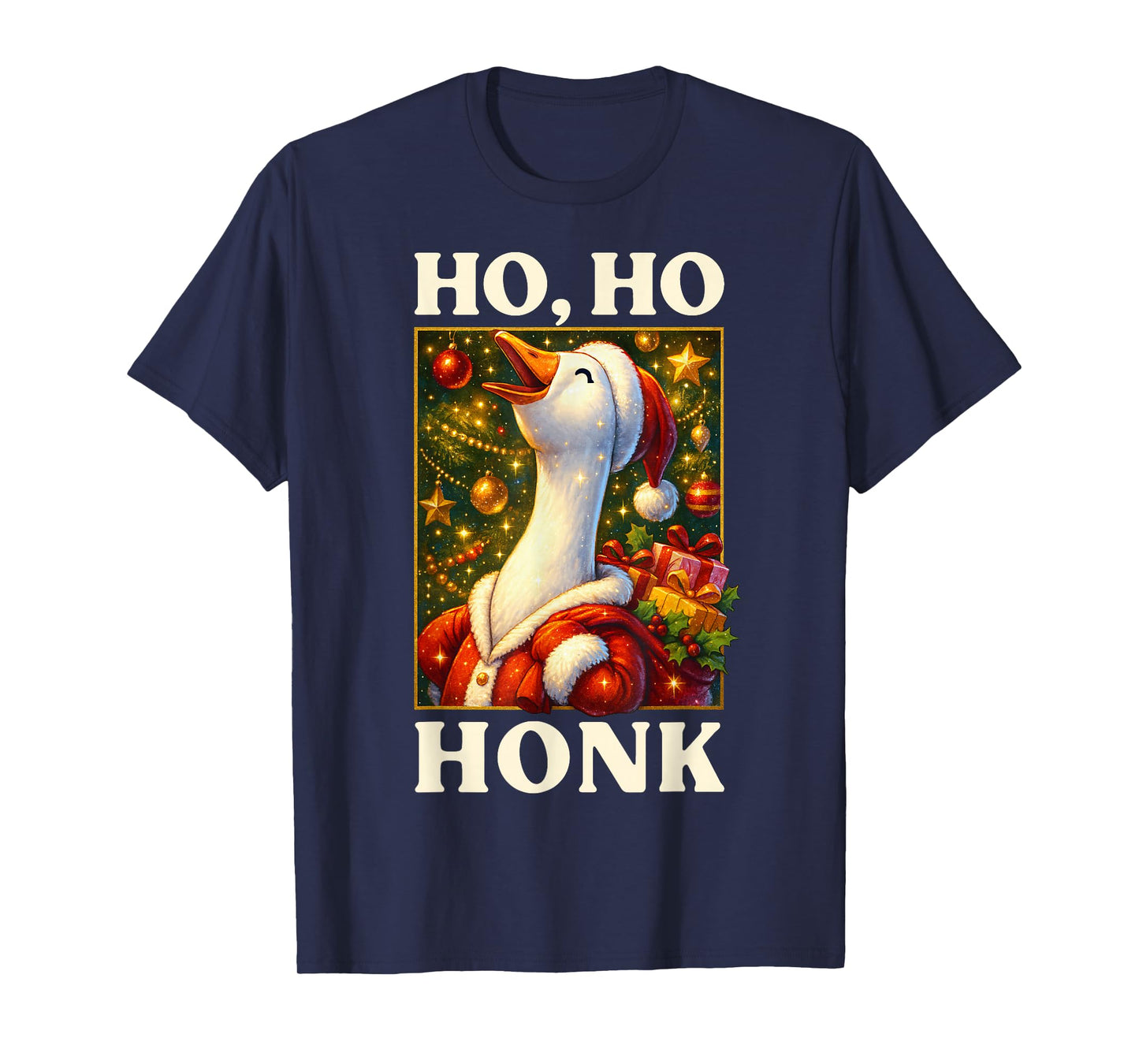 Funny Goose Ho Ho Honk Christmas Outfit for Men Women Kids T-Shirt