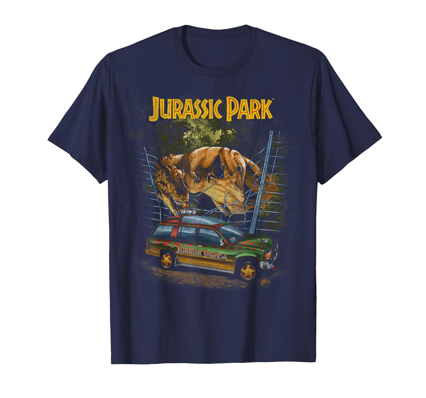 Jurassic Park Vintage T-Rex Break Out T-Shirt Small