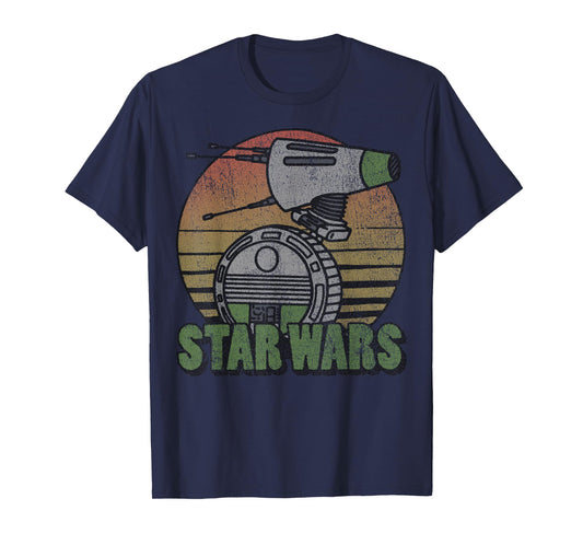 Star Wars The Rise of Skywalker D-0 Distressed Retro T-Shirt