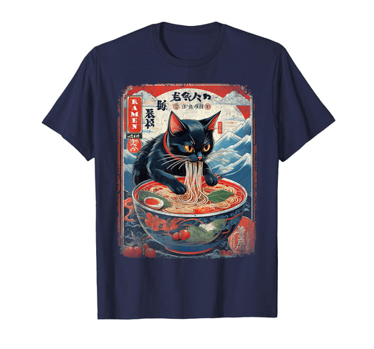 Cool Anime Gifts for Men Japanese Anime Shirts for Cat Lover T-Shirt