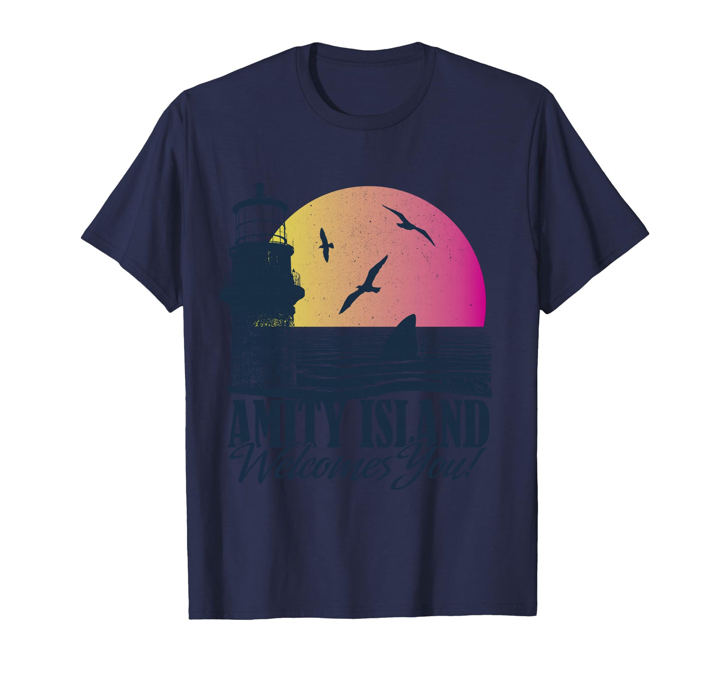 Jaws Amity Island Welcomes You Sunset Long Sleeve T-Shirt