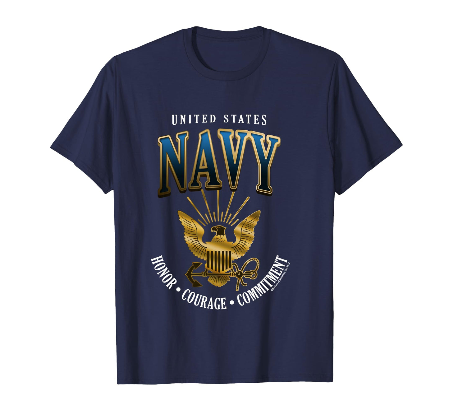 UNITED STATES NAVY HONOR-COURAGE-COMMITMENT Long Sleeve T-Shirt