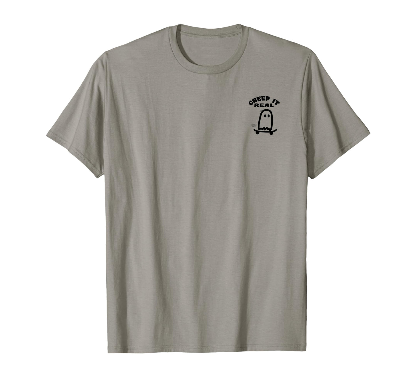 Skateboard Ghost Halloween Costume Funny Ghost Skateboarding T-Shirt