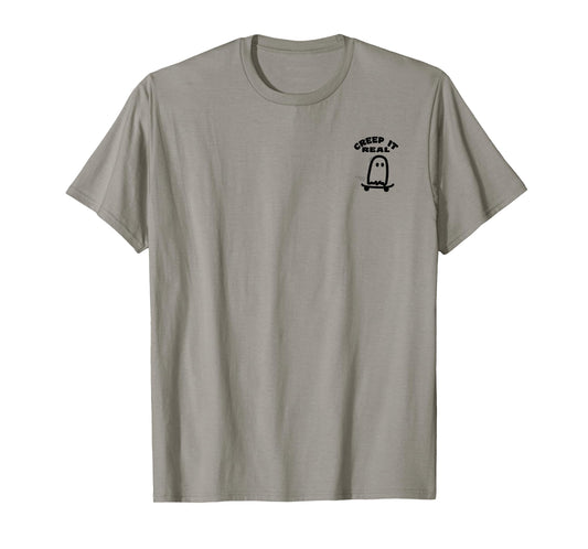 Skateboard Ghost Halloween Costume Funny Ghost Skateboarding T-Shirt