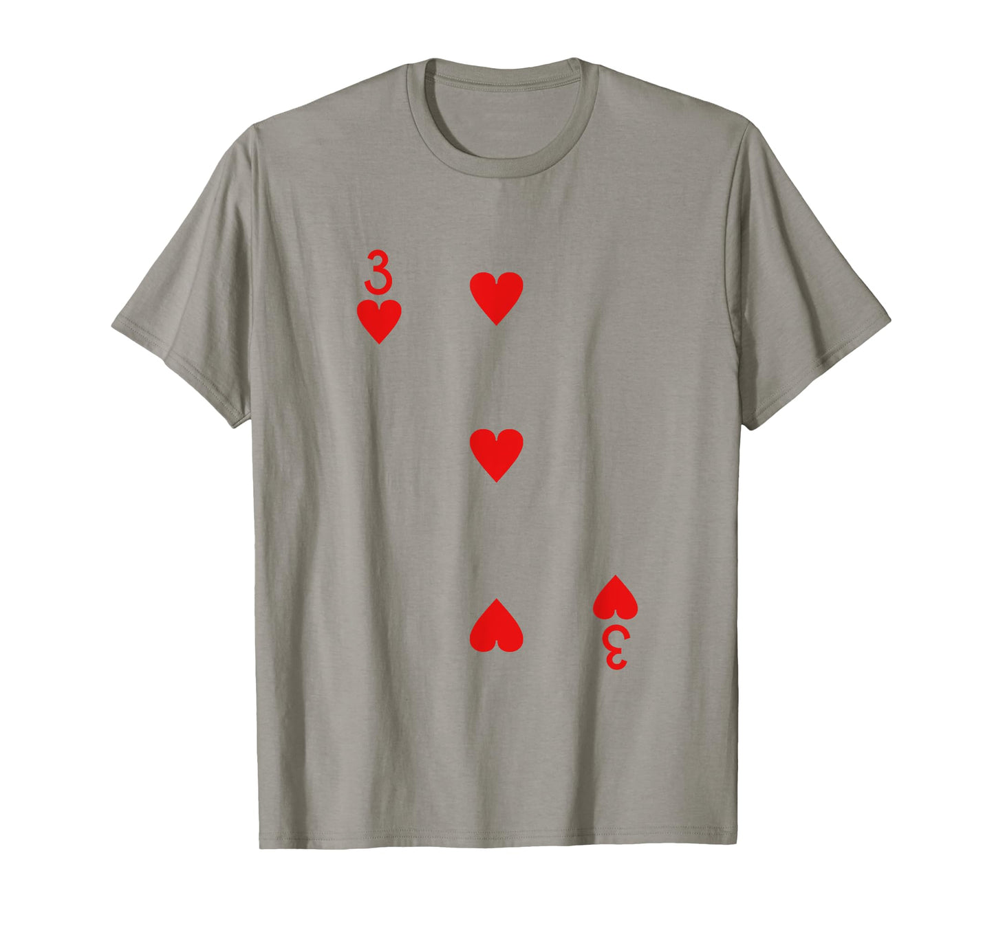 Three Of Hearts Deck Of Cards Playing Cards Halloween Poker T-Shirt