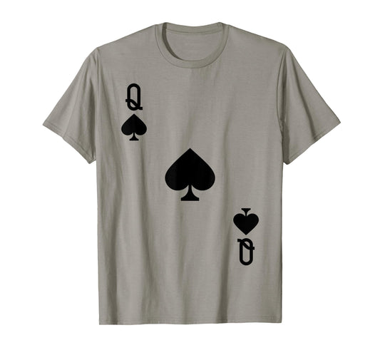 Queen of Spades Costume T-Shirt Halloween Deck of Cards T-Shirt