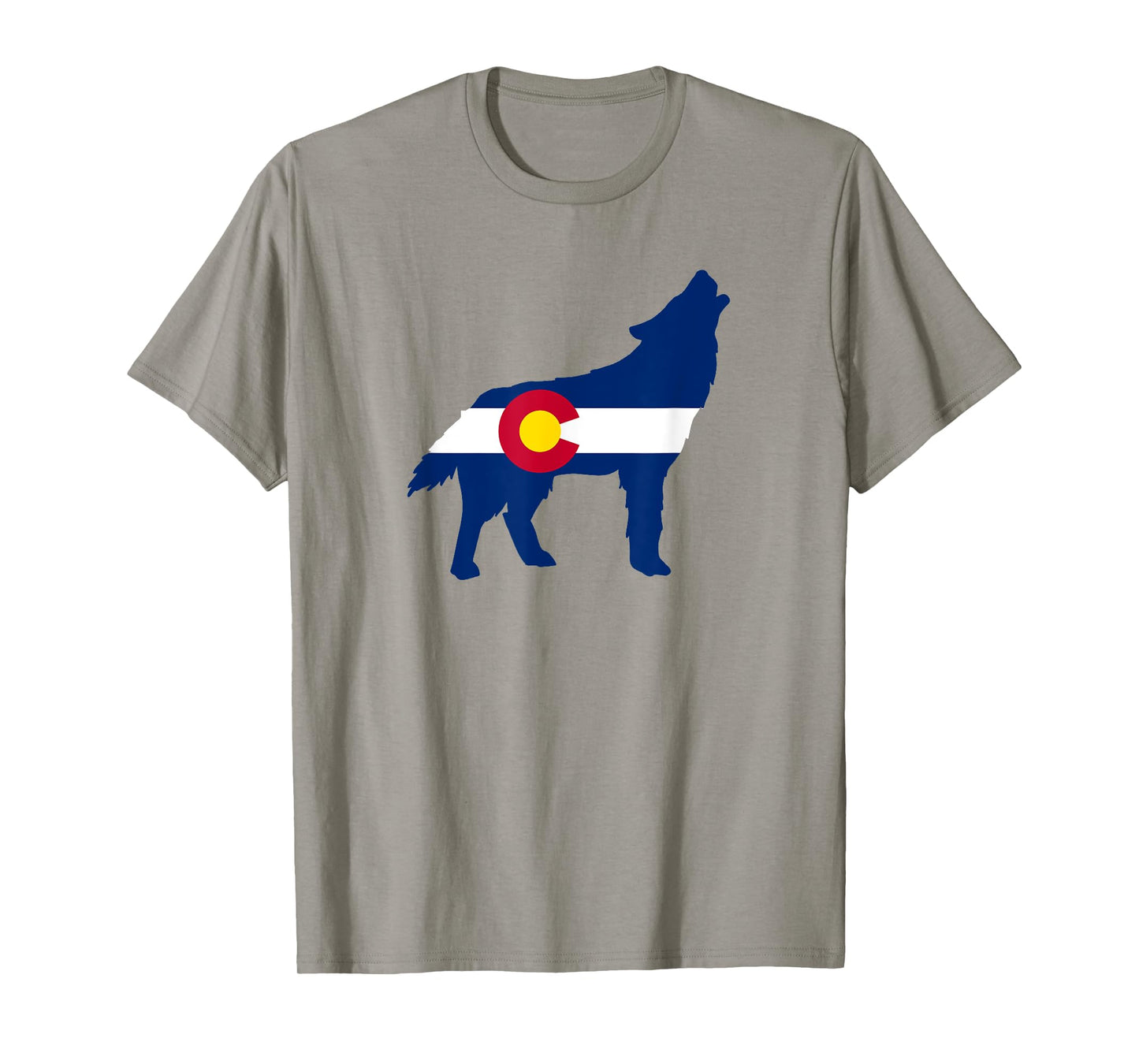 Colorado Flag Wolf Howling T-Shirt