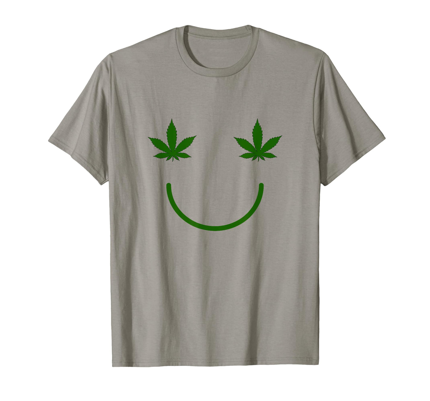 Weed Happy Face, Funny Smiling Pot Leaf T-Shirt