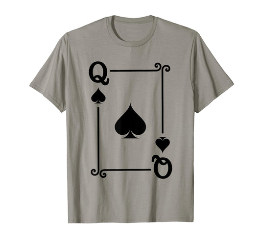 Playing Cards Costume - Queen Spades Card - Queen Card T-Shirt