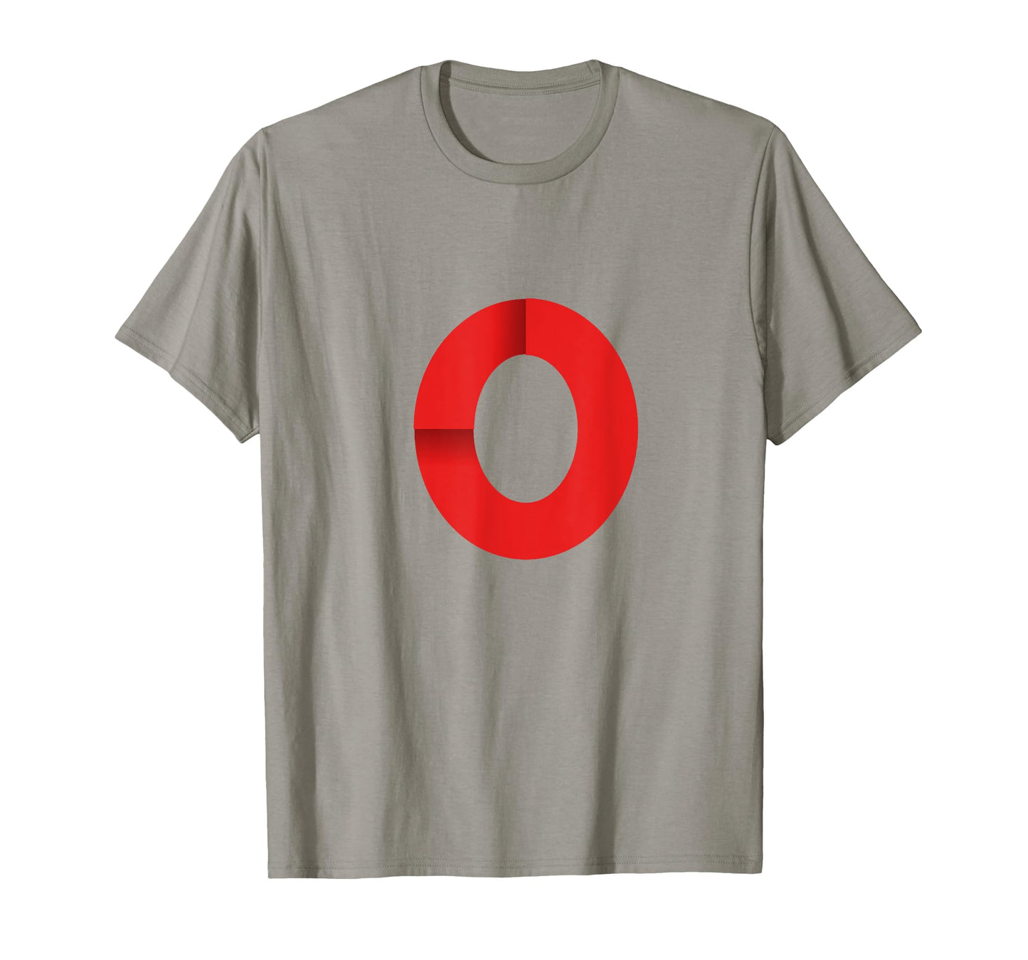 White With Red Letter O T-Shirt