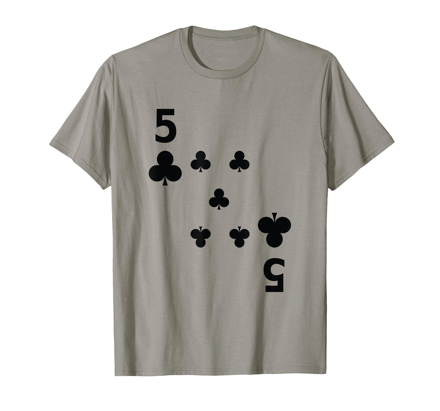 Five of Clubs 5 Tshirt poker playing card costume tee shirt T-Shirt