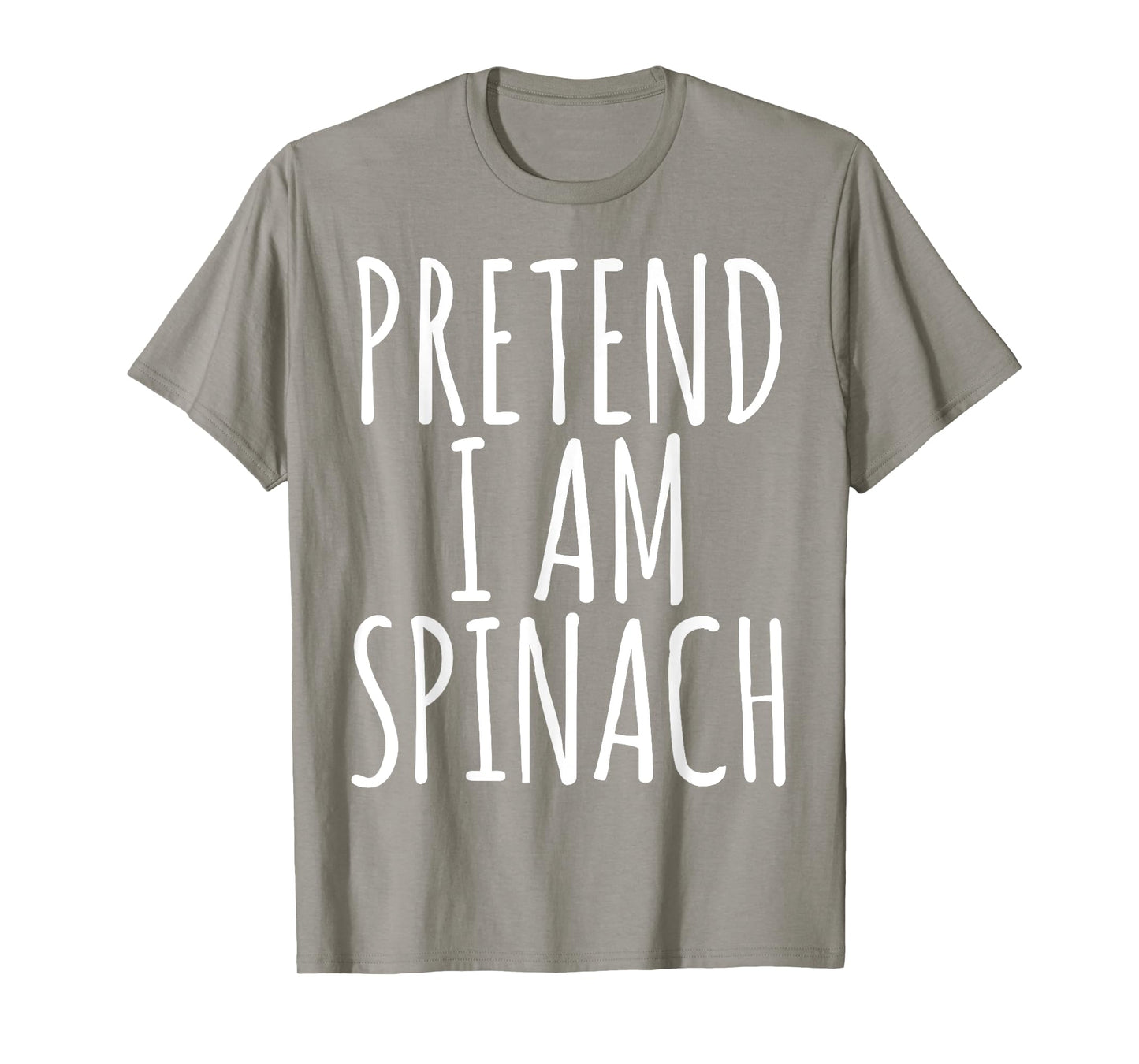 Funny Lazy Halloween PRETEND I AM SPINACH Costume Women Joke T-Shirt
