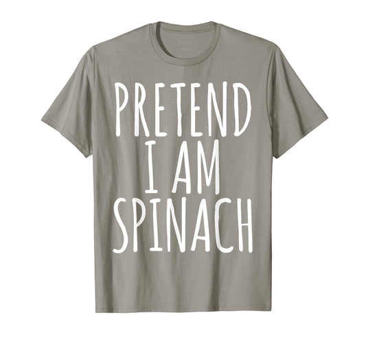 Funny Lazy Halloween PRETEND I AM SPINACH Costume Women Joke T-Shirt