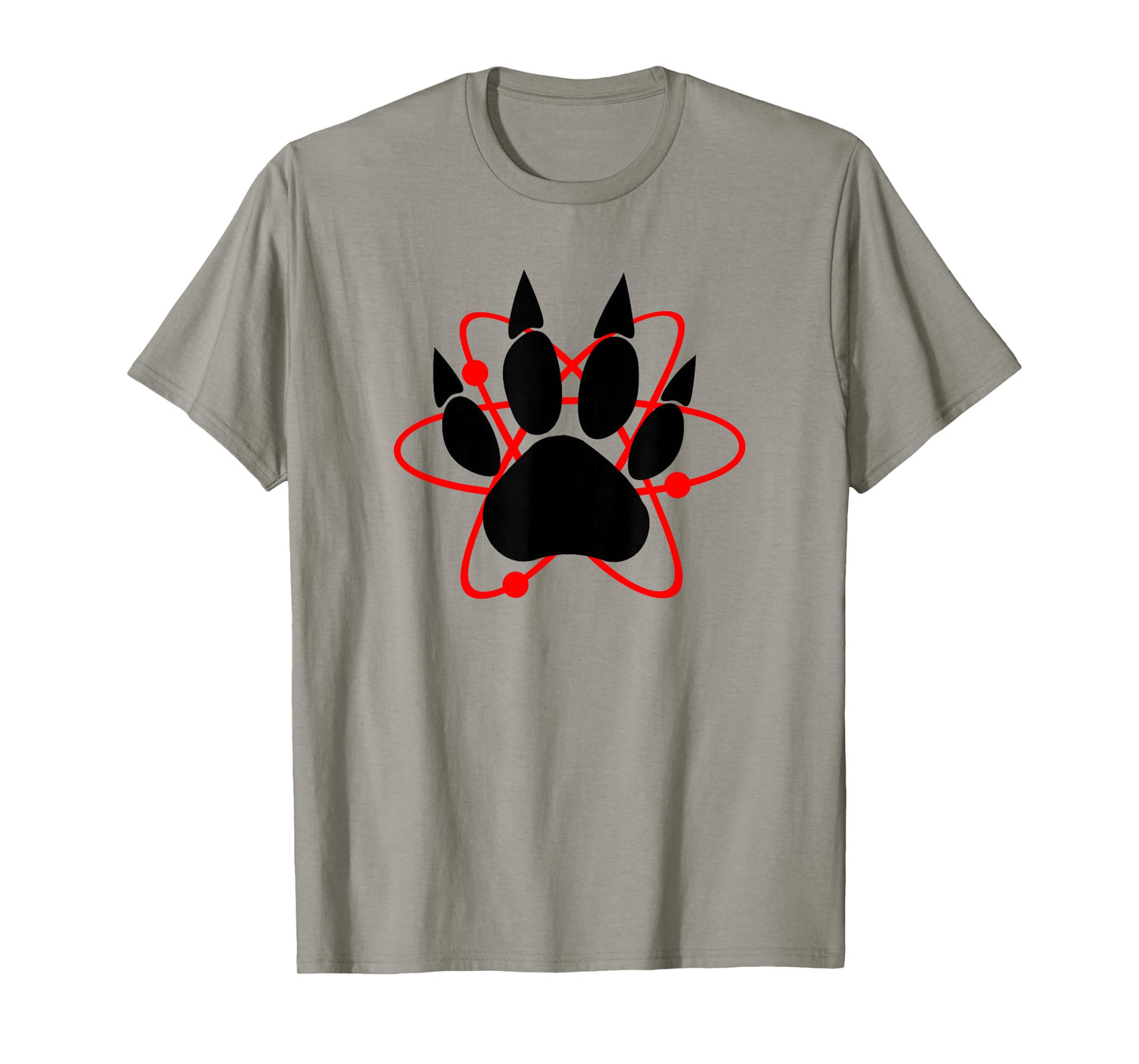 Wayward Tees Atomic Bear Paw T-Shirt - Men's Unisex Blue Small Classic Fit Crew Neck Short Sleeve