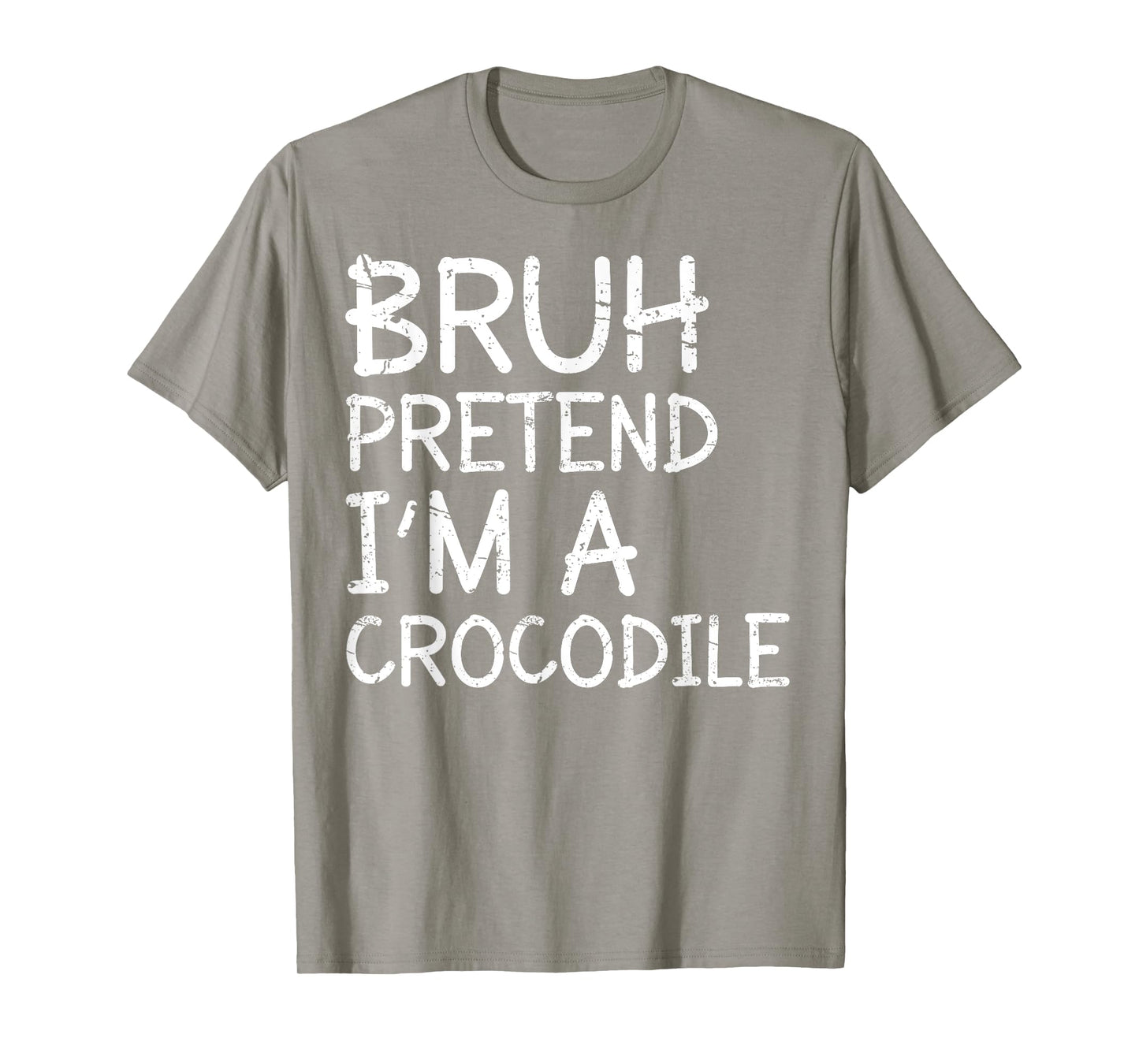 Bruh Pretend Im A Crocodile Lazy Halloween Costume Boys Kids T-Shirt