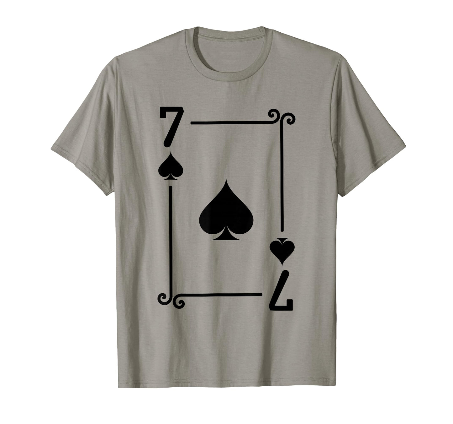 Playing Cards Costume - 7 Spades Card - Seven Card T-Shirt
