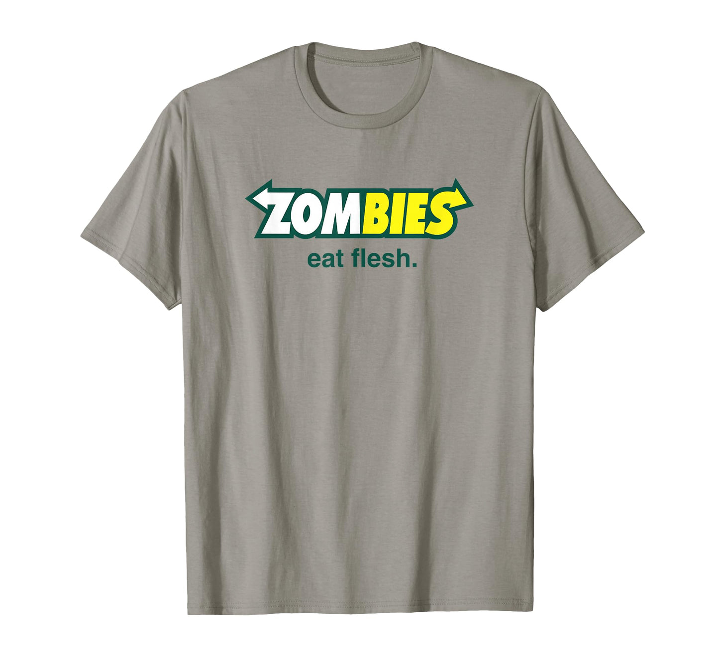flesh eating zombies hilarious horror parody food logo T-Shirt