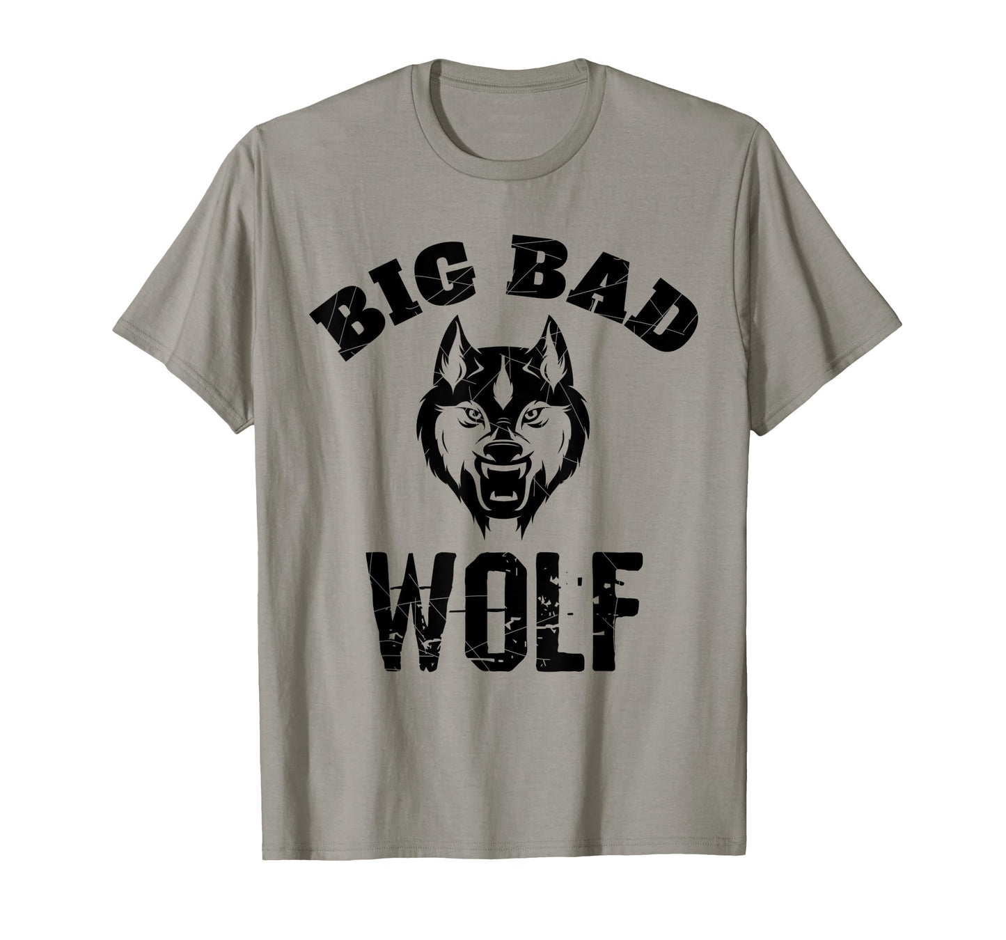 Big Bad Wolf Funny Popular Phrase Vintage Distressed T-Shirt
