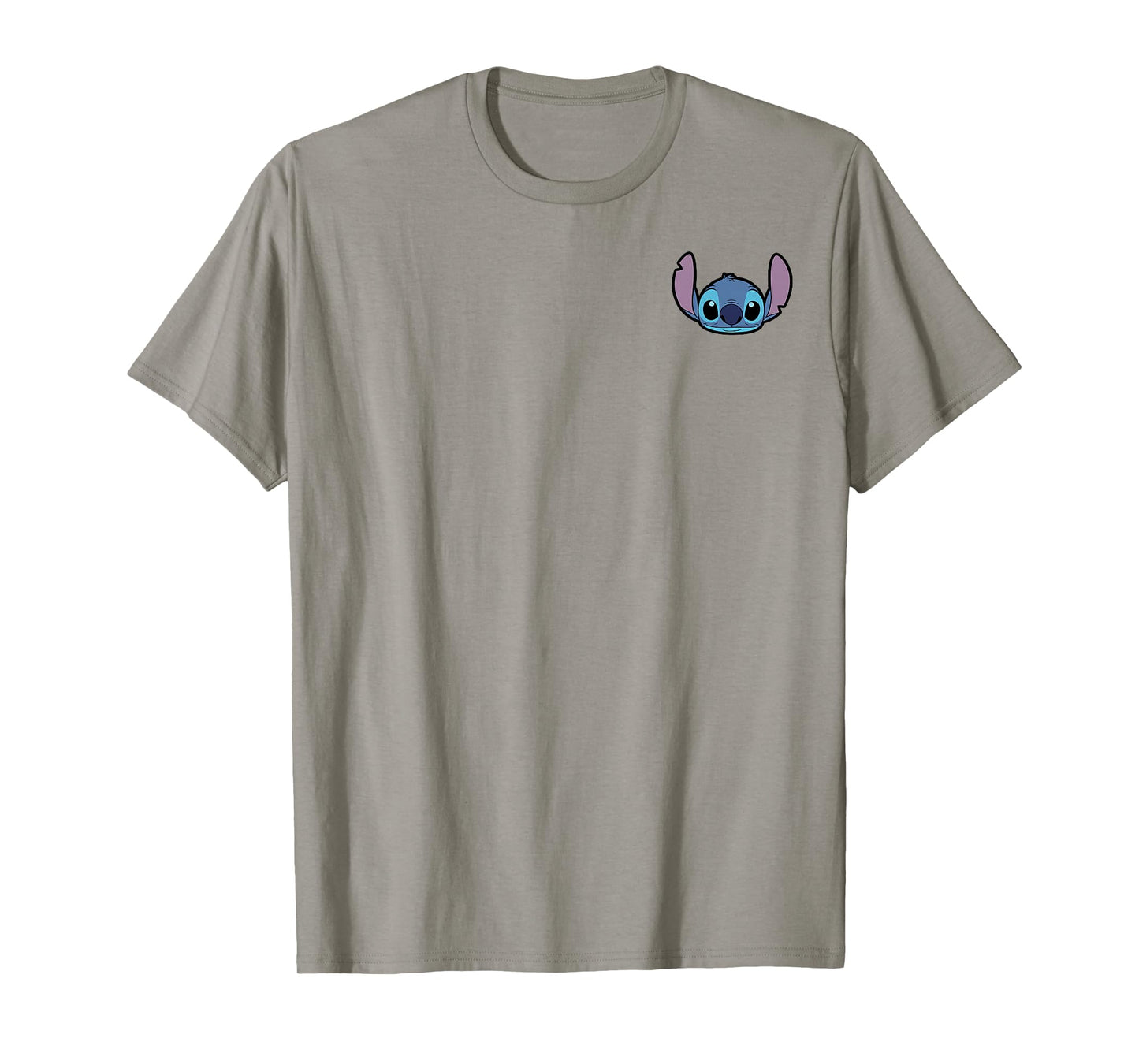 Disney Lilo & Stitch Cute Stitch Face Small Pocket Logo T-Shirt