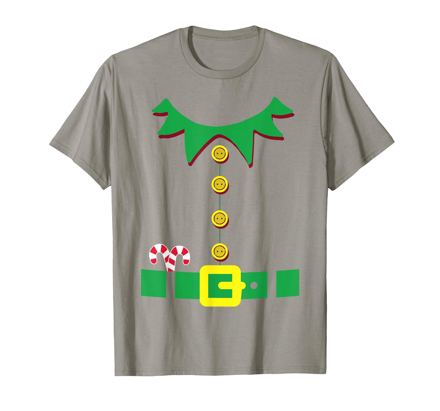 Elf Costume Santa Holiday Christmas Red T-Shirt