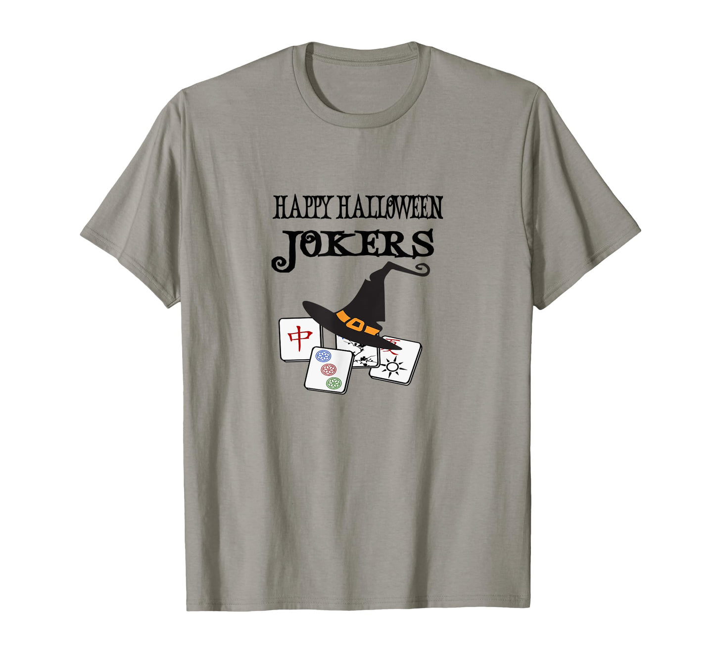 Funny Mahjong Happy Halloween Jokers Tile Game Tee T-Shirt