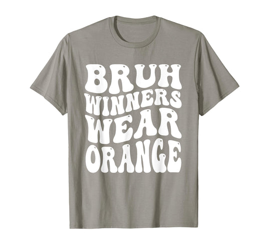 Winners Wear Orange Team Spirit Week Game Sports day Groovy T-Shirt