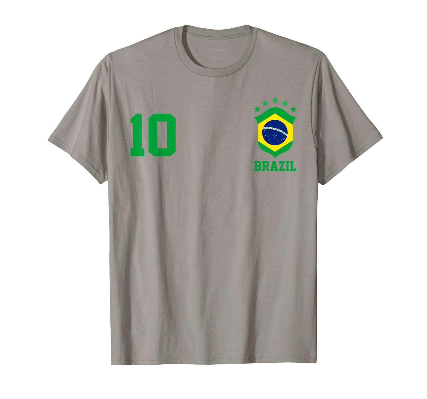 Chica Brazil Flag Brazilian Pride Soccer Jersey No.10 Lovers T-Shirt