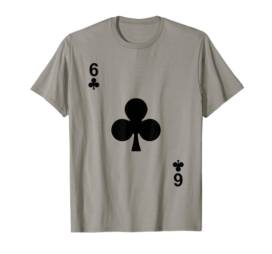 Six of Clubs Tshirt Blackjack Cards Poker 21 6 Tee Shirt T-Shirt