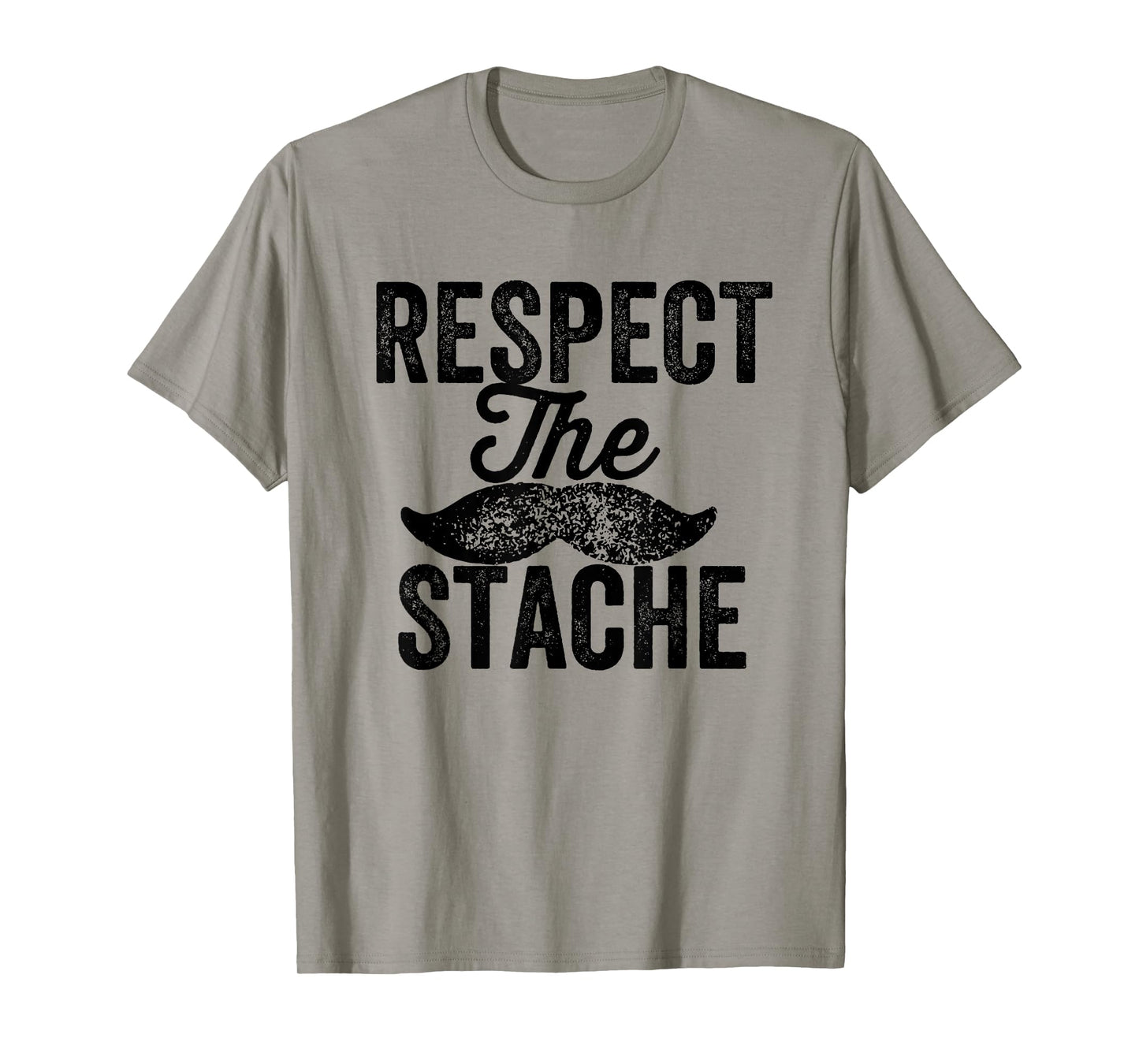 Respect the Stache Funny Mustache Vintage Retro T-Shirt