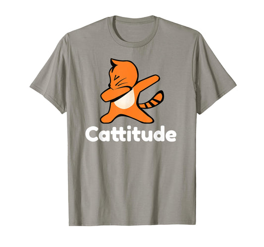 Dabbing Cat Cattitude Funny Attitude Dance T-Shirt T-Shirt