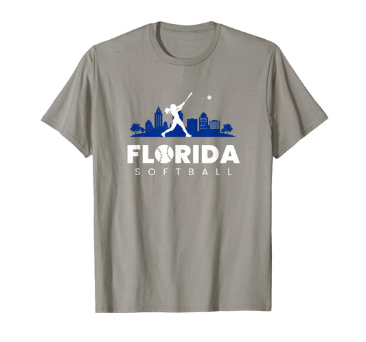 Florida Softball Vintage Minimalist Retro Softball Lover T-Shirt
