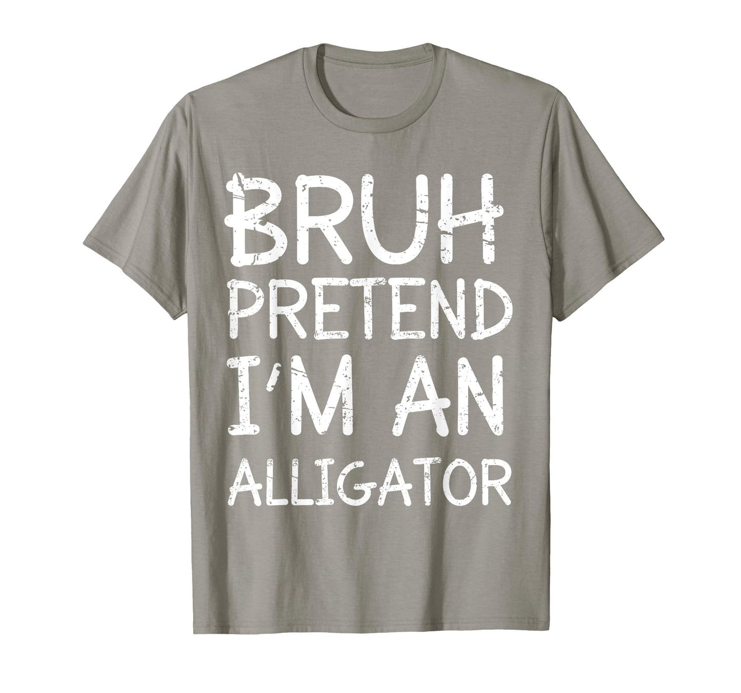 Bruh Pretend I'm An Alligator Lazy Halloween Costume Boys T-Shirt