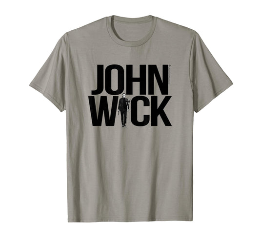 John Wick Bold Logo with Photo Action Movie T-Shirt