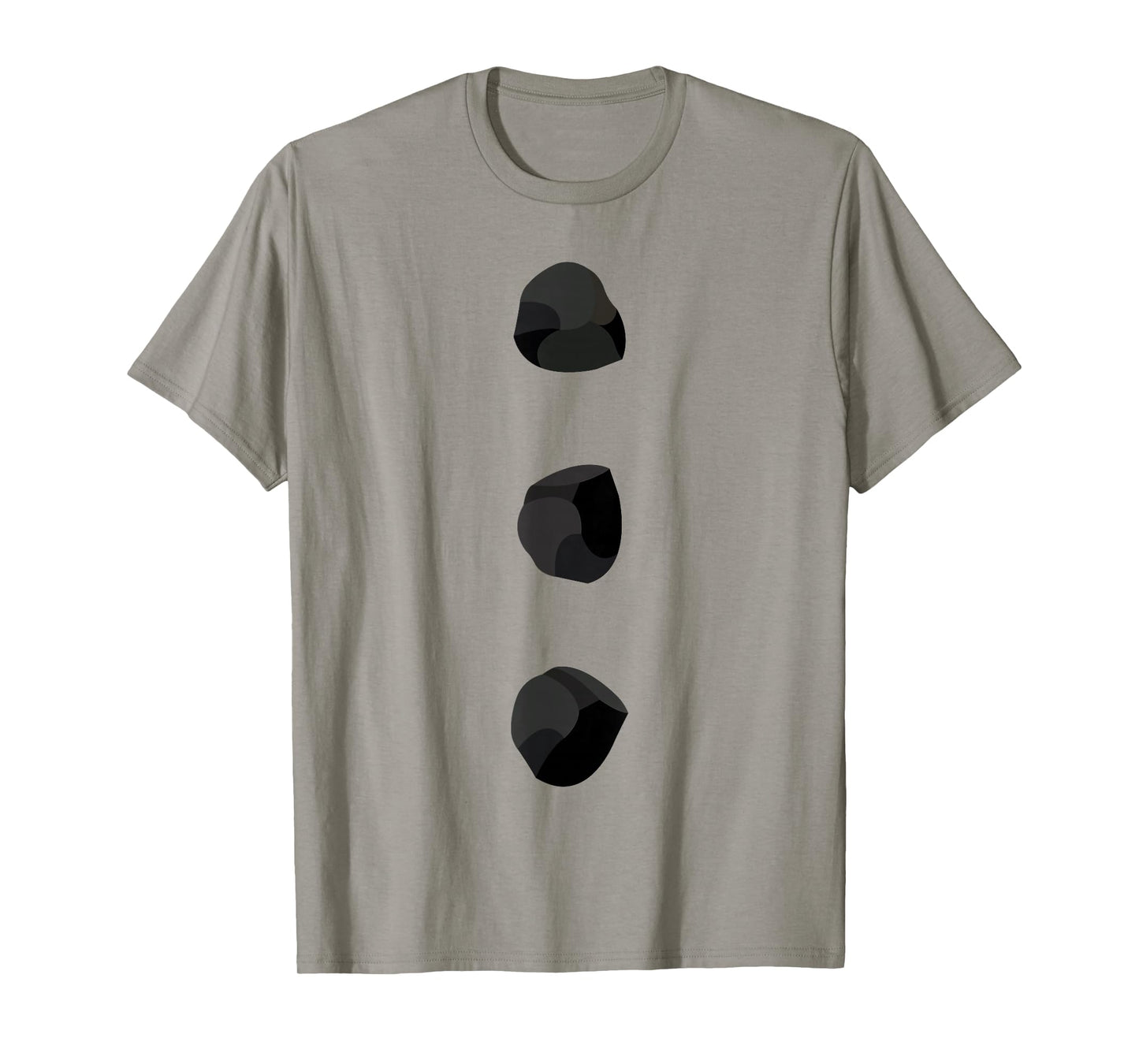 Snowman Costume Three Black Buttons on White T-Shirt