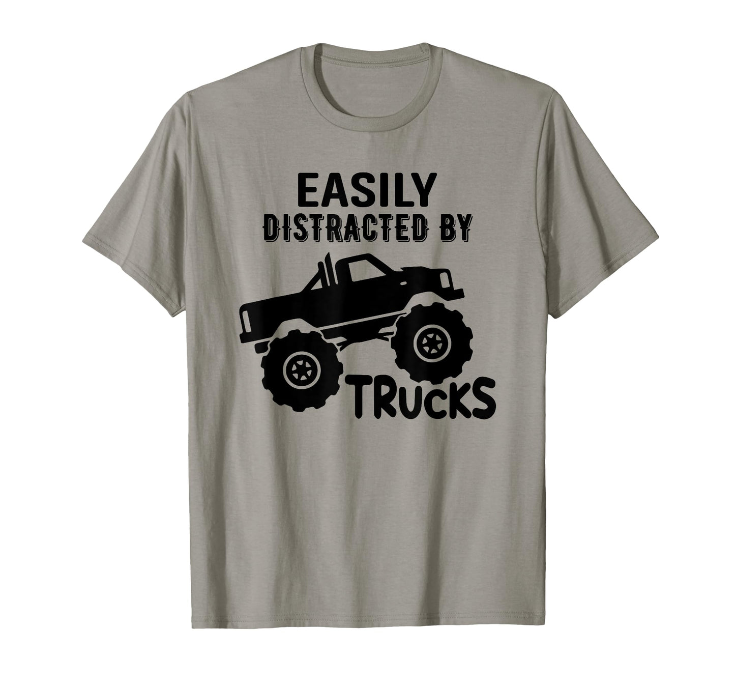 Easily Distracted By Trucks Truck Lover Boy Vintage T-Shirt