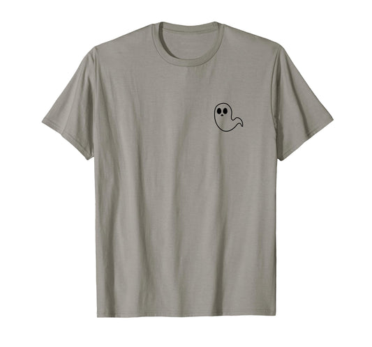 Little Ghost Subtle Halloween Fall Minimal Spooky Season T-Shirt