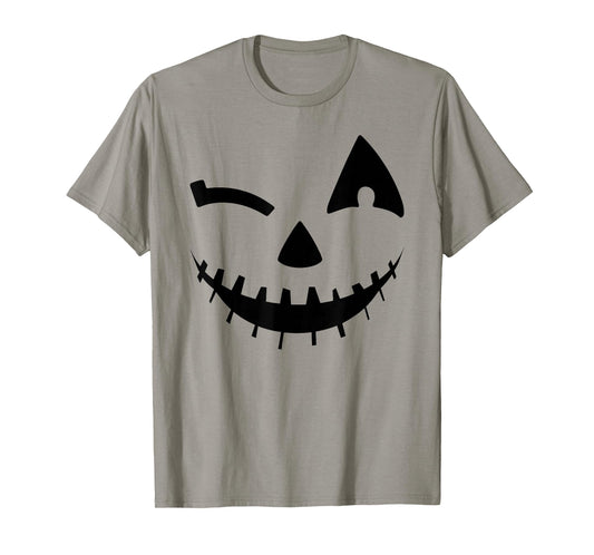 Adult Pumpkin Shirt Women Halloween Jackolantern Costume T-Shirt