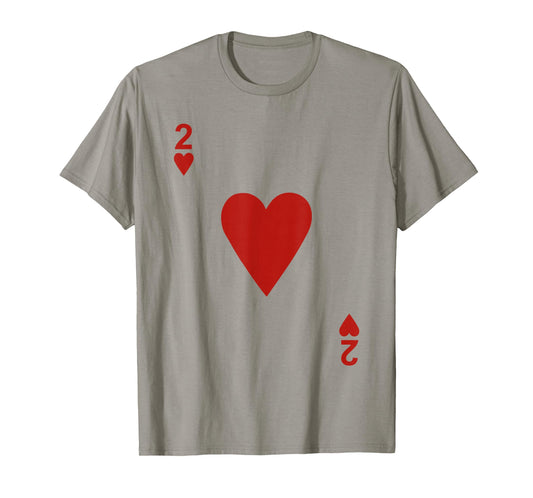 Two of hearts Tshirt Blackjack Cards Poker 21 2 Tee shirt T-Shirt