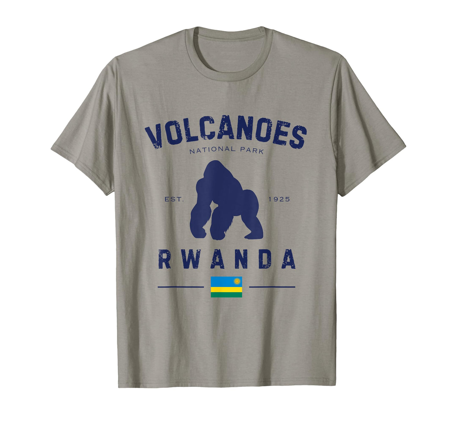 Volcanoes National Park Rwanda Flag Virunga Gorilla Safari T-Shirt