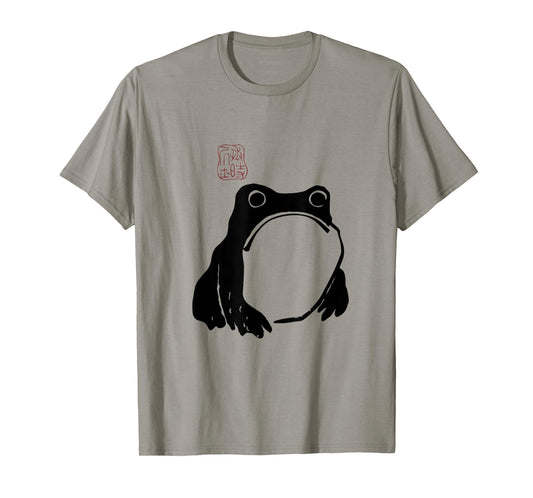 Japanese Grumpy Frog Toad Unimpressed Animal Funny Cute T-Shirt