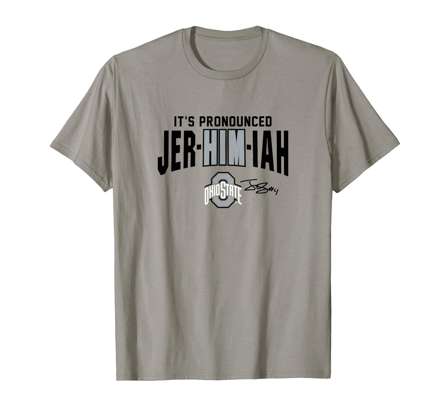 BreakingT Jeremiah Smith Ohio State Football T-Shirt - Red, Small, Crew Neck, Short Sleeve, Classic Fit, Lightweight, All Seasons, Unisex-Adults, Unisex-Kids