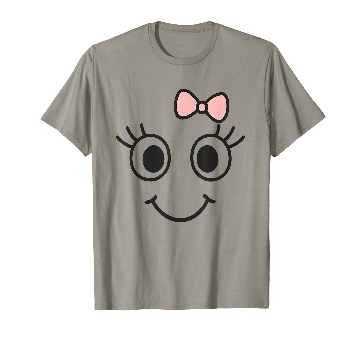 Cute Ghost Face with Bow Eyelashes Halloween Girls T-Shirt