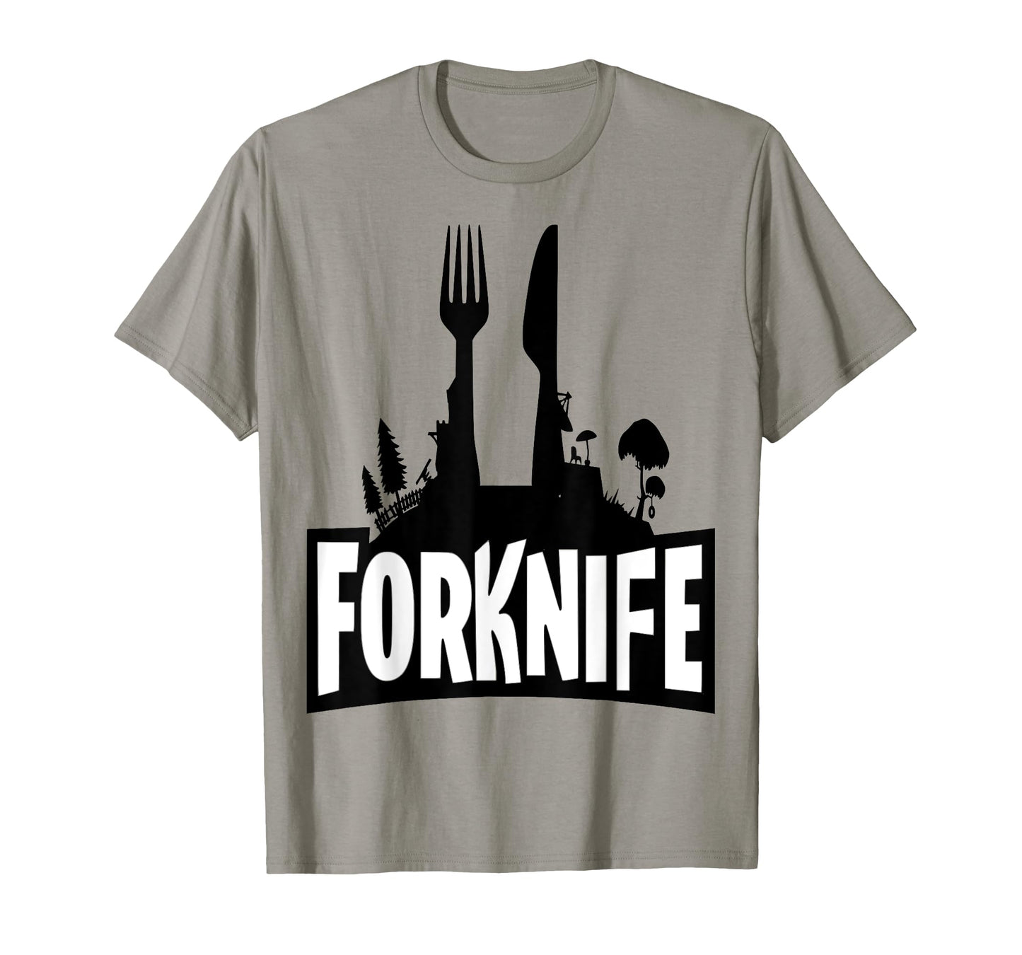 Forknife Funny Video Games Parody Joke Graphic Shirt T-Shirt