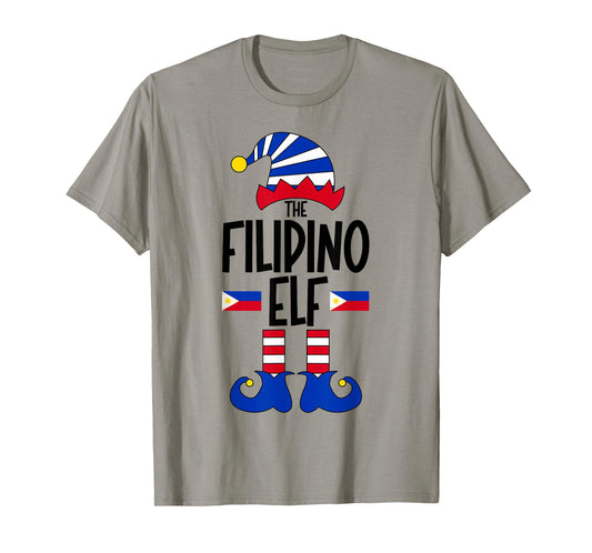 Filipino Elf Philippines Funny Group Matching Christmas Elf T-Shirt