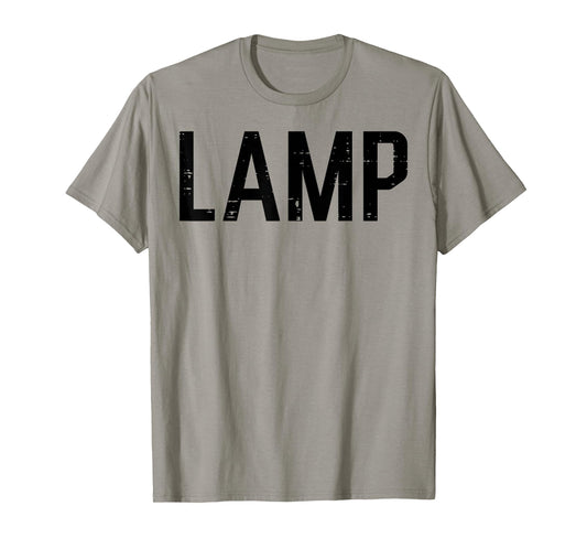 Halloween Lamp Funny Costume Lazy Minimal Men Women Kids T-Shirt