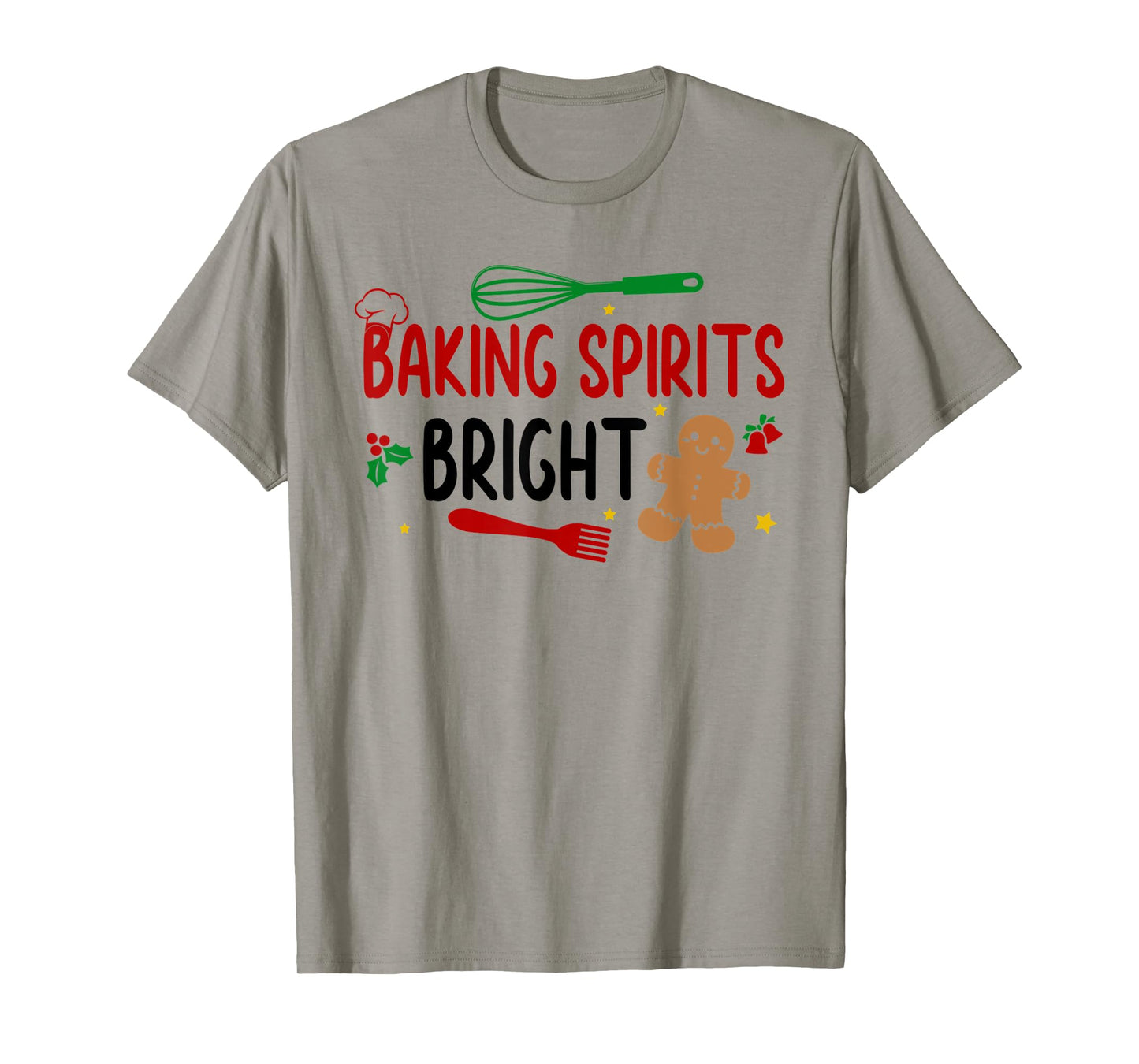 Merry Christmas Cooking Baking Team Baking Spirits Bright T-Shirt