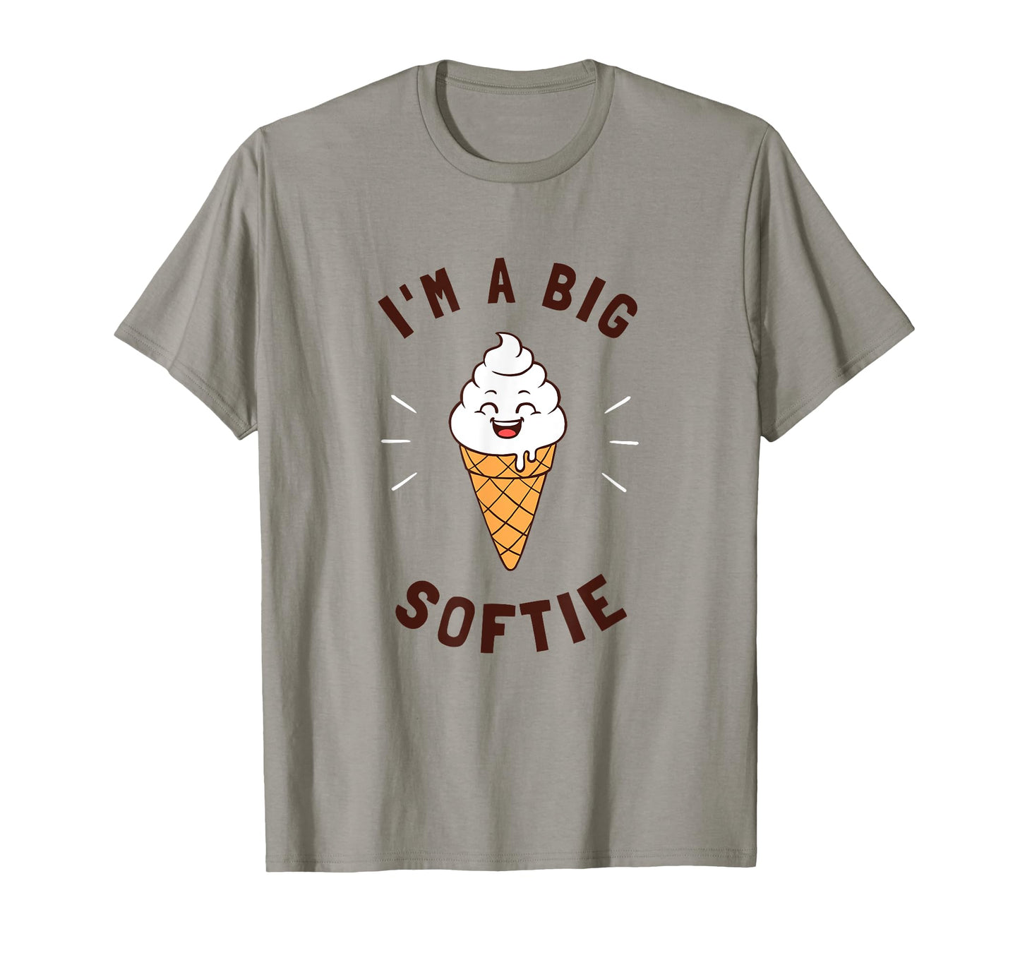 I'm A Big Softie Ice Cream Softy Funny Word Game T-Shirt