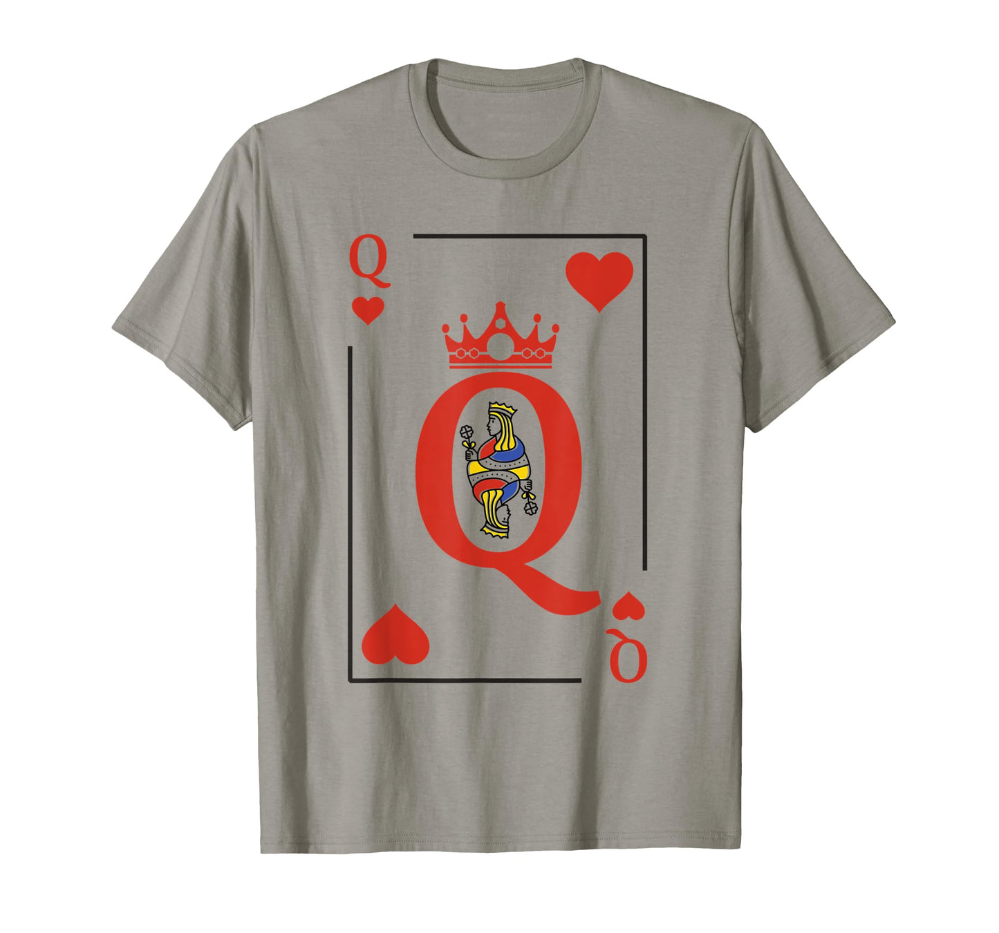 Queen Of Heart Playing Card Poker Halloween Costume Matching T-Shirt