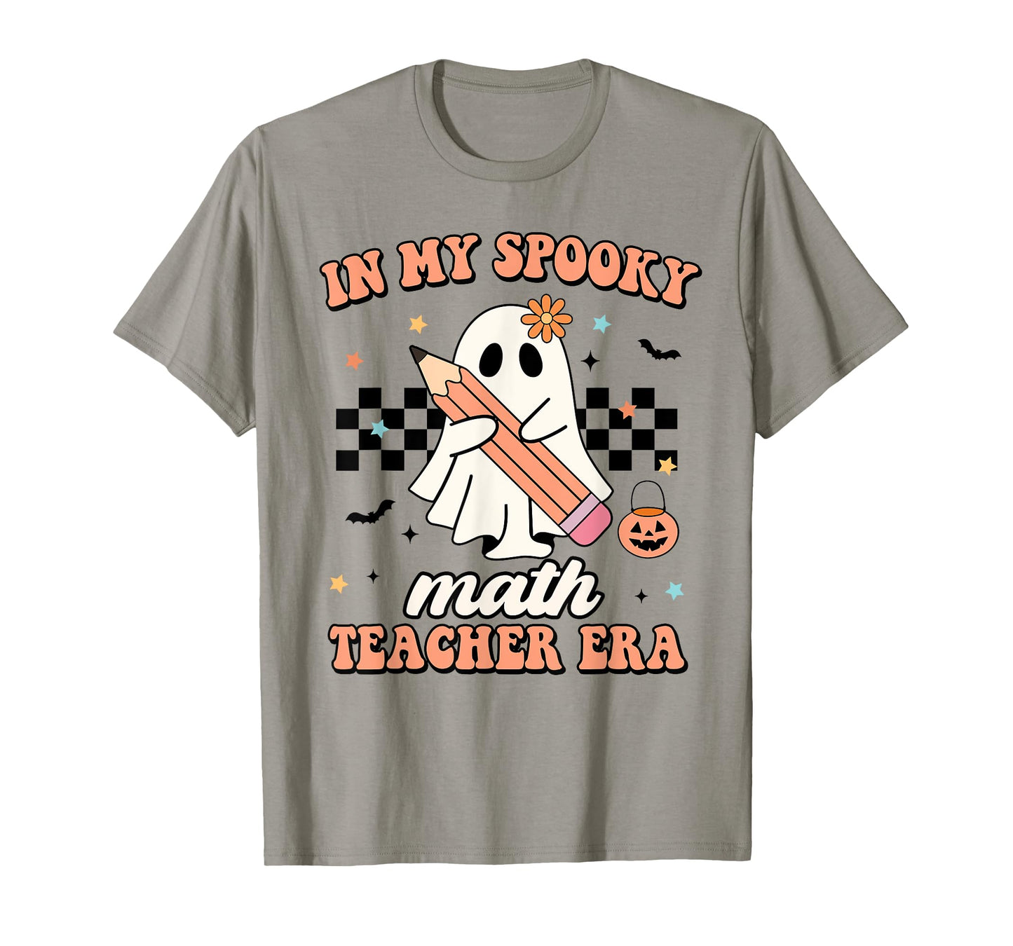 In My Spooky Math Teacher Era Groovy Retro Halloween Costume T-Shirt for Men Women