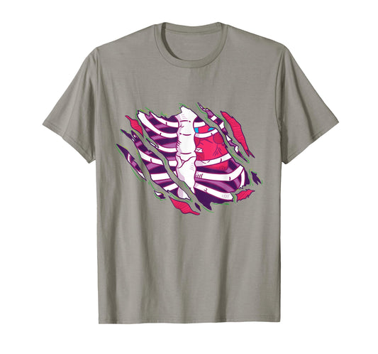 Zombie Ribcage Bones Costume T-Shirt